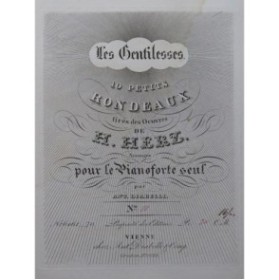 HERZ Henri Les Gentillesses Rondino No 10 Piano ca1840