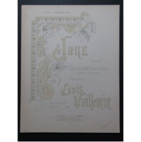 VUILLEMIN Louis Jane Chant Piano ca1900
