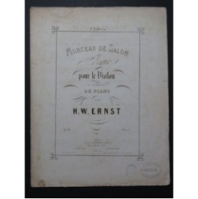 ERNST H. W. Élégie op 10 Violon Piano ca1867