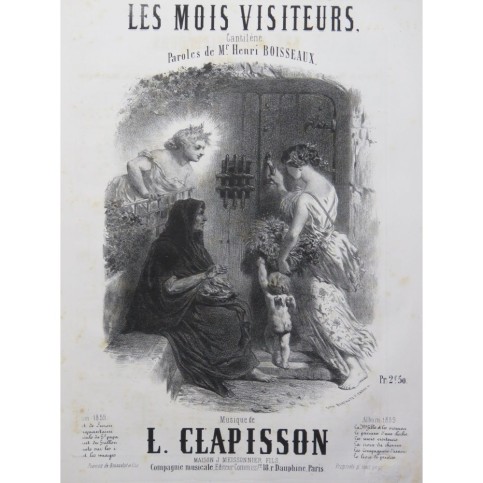 CLAPISSON Louis Les Mois Visiteurs Nanteuil Chant Piano 1859