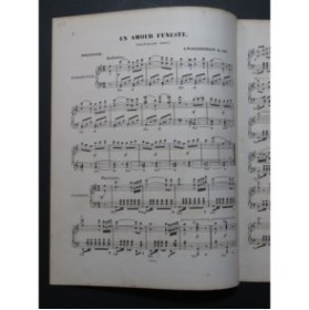 WALLERSTEIN A. Un Amour Funeste Piano ca1860