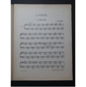 DE BRAYER Jules Trois Pièces Piano