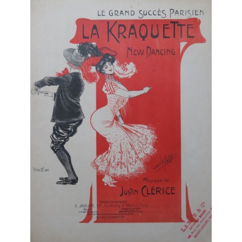 CLÉRICE Justin La Kraquette Piano 1906