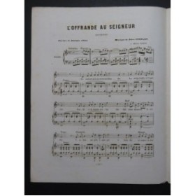 COUPLET Jules L'Offrande au Seigneur Chant Piano ca1857
