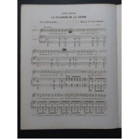 MASSÉ Victor La Chanson de la Gerbe Chant Piano XIXe siècle