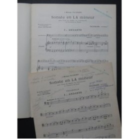 TELEMANN G. F. Sonate en La mineur Piano Violoncelle 1956