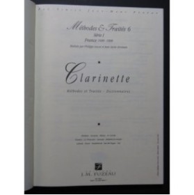 Méthodes Traités Dictionnaires France 1600-1800 Clarinette 2000