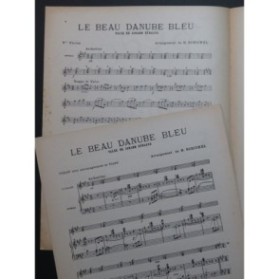 STRAUSS Johann Le beau Danube Bleu Violon Piano 1946