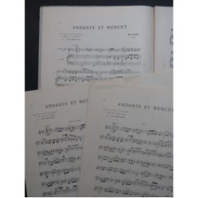 MILANDRE Louis-Toussaint Andante et Menuet Piano Alto ou Viole d'Amour ca1895