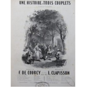 CLAPISSON Louis Une Histoire en trois couplets Chant Piano 1853