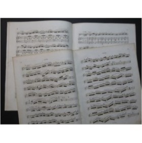 VIGNÈRES J. R. D. Thême Varié Flûte Piano ca1843