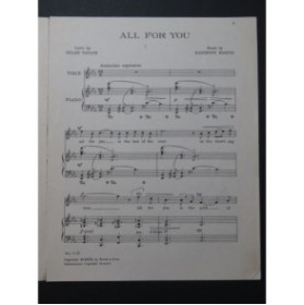 EASTHOPE Martin All For You Chant Piano 1919