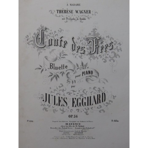 EGGHARD Jules Conte des Fées Piano ca1860