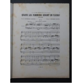 RUPÈS Georges Quand les Pommiers seront en Fleurs Chant Piano 1880