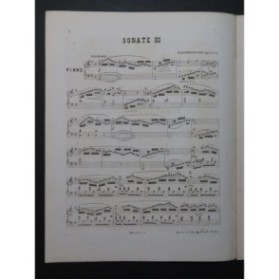 KALKBRENNER Frédéric Sonate op 1 No 3 Piano ca1850