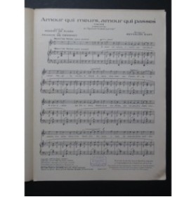 HAHN Reynaldo Amour qui meurs, amour qui passes Chant Piano 1923