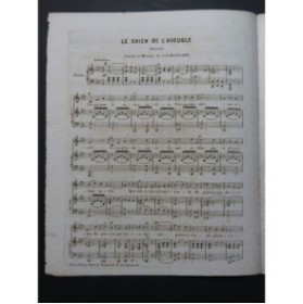 BOULARD J. B. Le chien de l'aveugle Chant Piano XIXe siècle