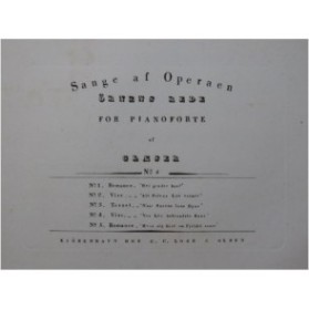 GLAESER Franz Örnens Rede No 2 Vise Chant Piano ca1840