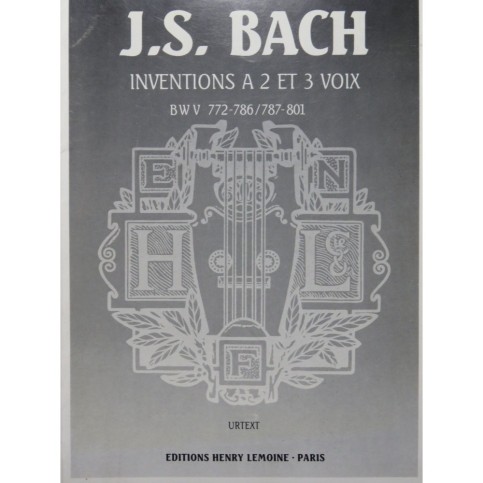 BACH J. S. Inventions à 2 et 3 Voix Piano 1987