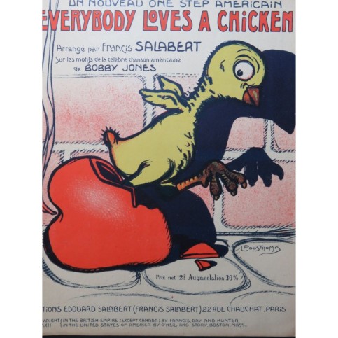 SALABERT Francis Everybody Loves a Chicken Piano 1912