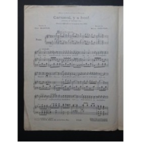 DELVAR Mario Carnaval, y a bon ! Nice Chant Piano 1930