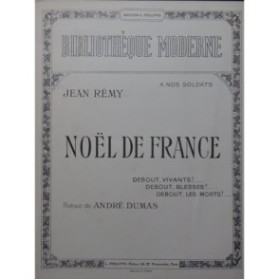 RÉMY Jean Noël de France Chant Piano ou Orgue 1915