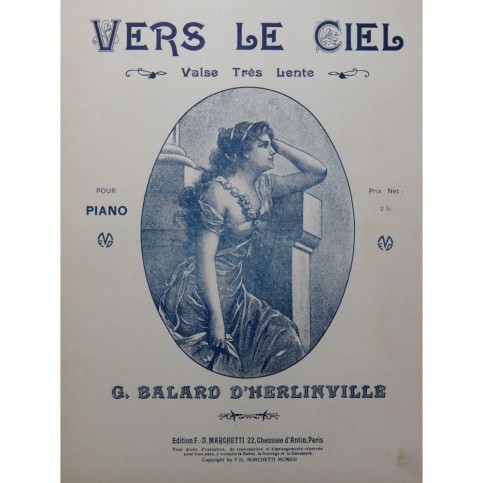 BALARD D'HERLINVILLE G. Vers le Ciel Piano 1914
