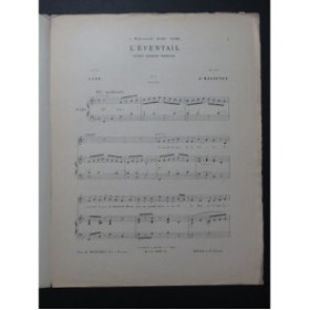 MASSENET Jules L'Éventail Chant Piano 1911