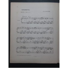 DUSSEK J. L. Canzonetta Rondo en Sol mineur Piano XIXe siècle