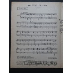 SCHONBERGER John Whispering Piano 1920