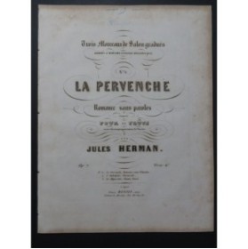 HERMAN Jules La Pervenche Flûte Piano ca1860