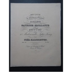 KALKBRENNER Frédéric Souvenir de Guido et Ginevra op 142 Piano 1838