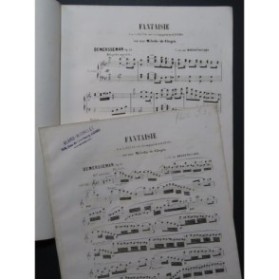 DEMERSSEMAN Jules Fantaisie sur Mélodie Chopin Piano Flûte ca1865