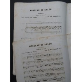 ERNST H. W. Élégie op 10 Piano Violon ca1867
