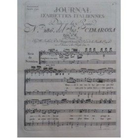 CIMAROSA Domenico Grandi ever son le tue pene Chant Orchestre 1790
