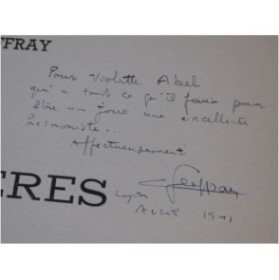 GEOFFRAY César Les Prières Dédicace Chant Orgue ou Piano ca1940