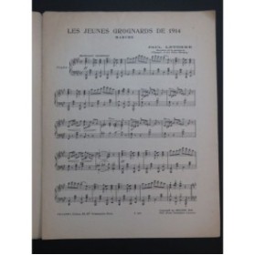 LETOMBE Paul Les Jeunes Grognards de 1914 Piano 1915