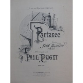 PUGET Paul Partance Chant Piano ca1890