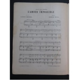 MISSA Edmond L'Amour Impossible Chant Piano ca1895