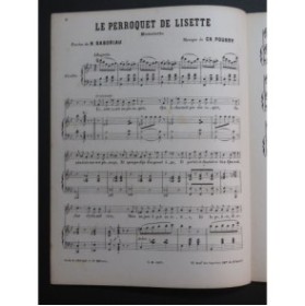 POURNY Charles Le Perroquet de Lisette Chant Piano ca1875