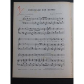 SCOTTO Vincent Chandelle est morte ! Chant Piano 1907