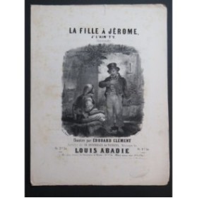 ABADIE Louis La Fille de Jérôme Chant Piano ca1850