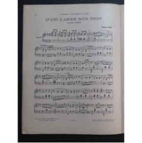 ROSI Eugène Quand l'amour nous tient Piano 1907
