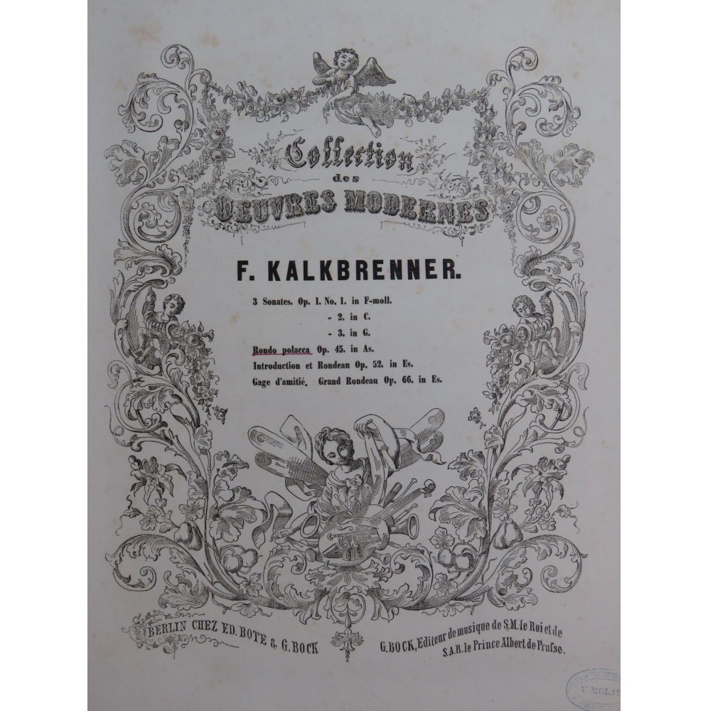 KALKBRENNER Frédéric Rondo Polacca op 45 Piano ca1850