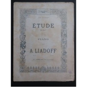 LIADOFF Anatoly Étude op 5 Piano ca1890