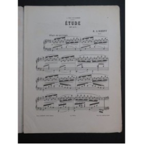 LIADOFF Anatoly Étude op 5 Piano ca1890