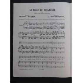 CHAUTAGNE J. Marc Le Fisse du Boulanger Chant Piano ca1880
