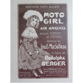 BERGER Rodolphe Moto Girl Chant Piano 1904