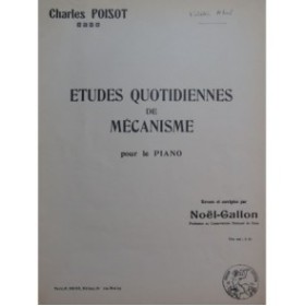 POISOT Charles Études Quotidiennes de Mécanisme Piano