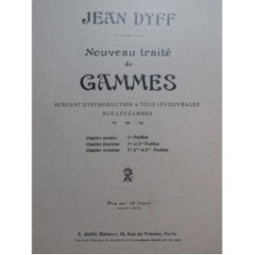 DYFF Jean Nouveau Traité de Gammes Violon 1931